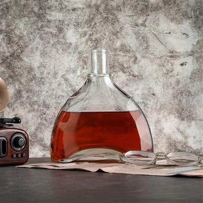 Potel Alcohol 750ml Gyda Gwydr