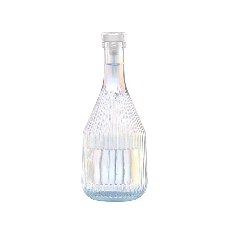 750ml Empty Liquor Bottles Blue Color With Cork