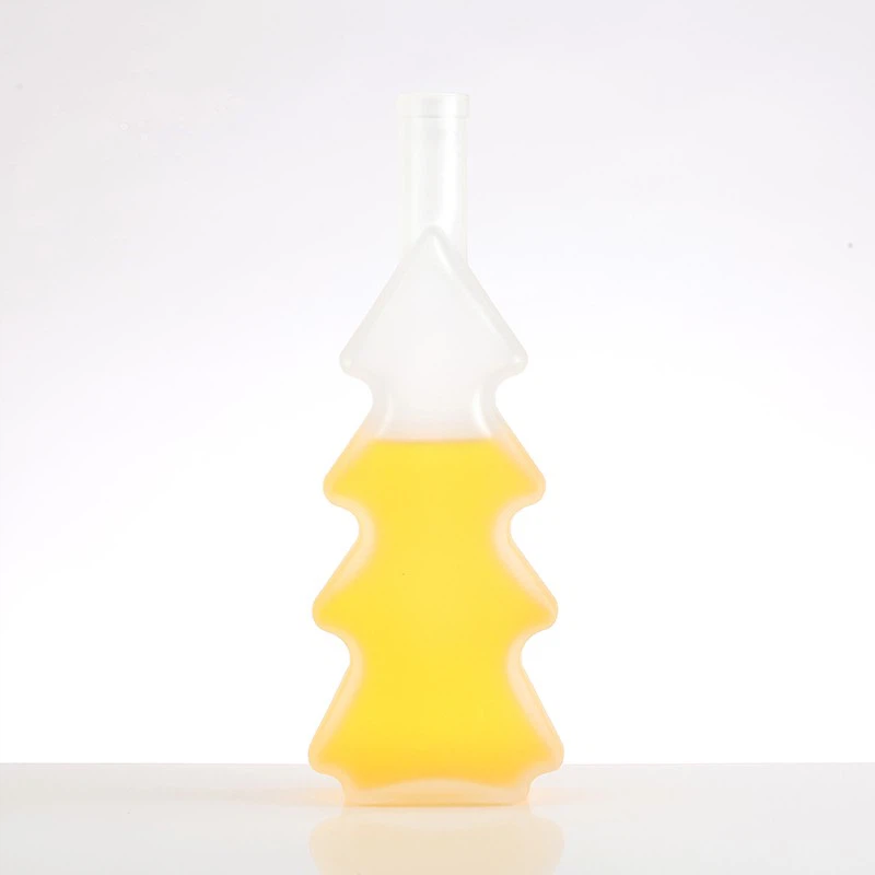 Christmas Tree Frosted Bottle