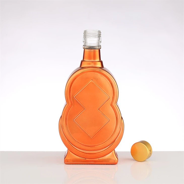 Gourd Shape Antique Xo Glass Bottle