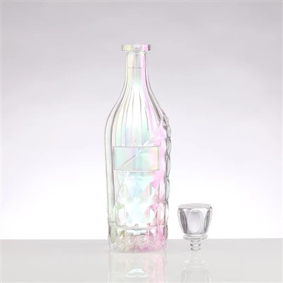 750 Ml Potel Gwydr Gwin Dryloyw